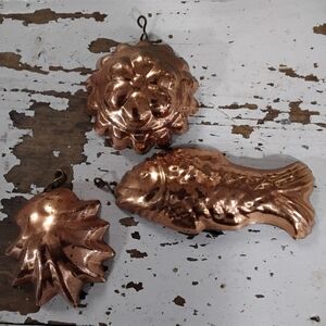Miniature Copper Jelly Molds...BIRTH GRAMM?